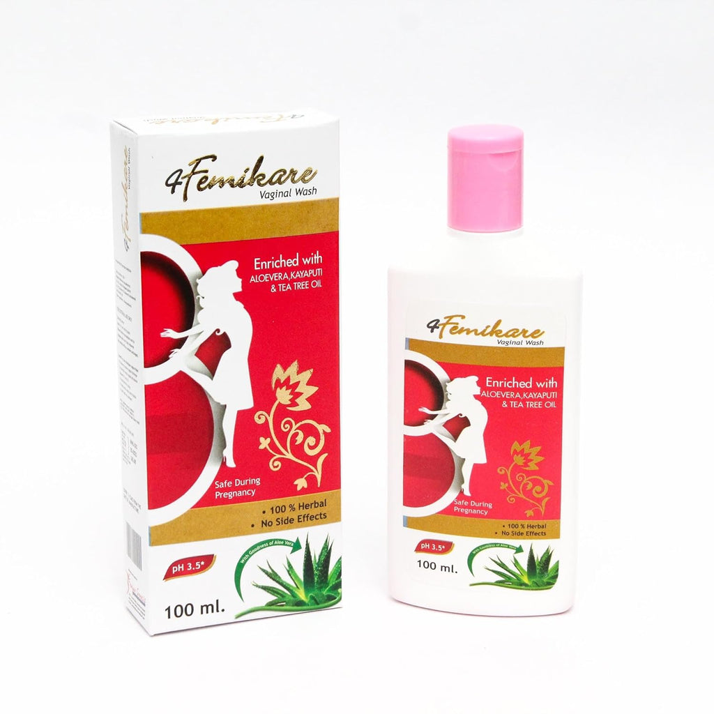 4Femikare Vaginal Wash – 100 mL | pH-Balanced Intimate Hygiene for Women | Helps Reduce Itching, Irritation & Dryness | Soap-Free, Paraben/SLS-Free | Gentle Daily Use, All Skin Types