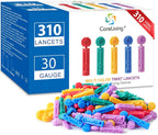 Lancets for Diabetes Testing - 30 Gauge Diabetic Lancets for Blood Testing and Glucose Testing - Fits Most Lancing Devices - 310 Count (Colourful)