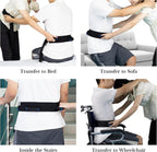 Transfer Belt for Seniors, Safety Walking Support with Quick Release Buckle | Multiple Padded Handles, 29-48" Adjustable Fit, Durable Nylon & Polyester, Machine-Washable, Quick Release