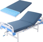 HOMBYS 5-Zone Memory Foam Hospital Bed Mattress for Pressure Relief & Pain Reduction, FDA Registered Medical Mattress for Home or Clinical Use, Waterproof Leakproof Cover (76" L x 36" W x 4" H)