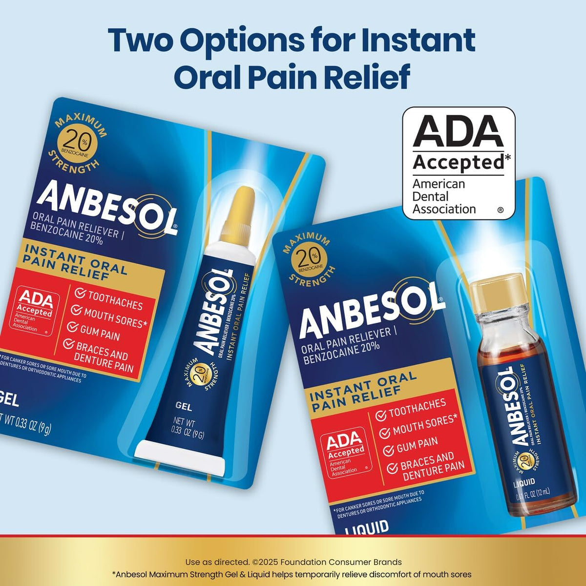Anbesol Maximum Strength Liquid Oral Pain Reliever, 0.41 fl oz