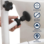 KMINA Toilet Safety Rails, Heavy Duty Frame with Handles