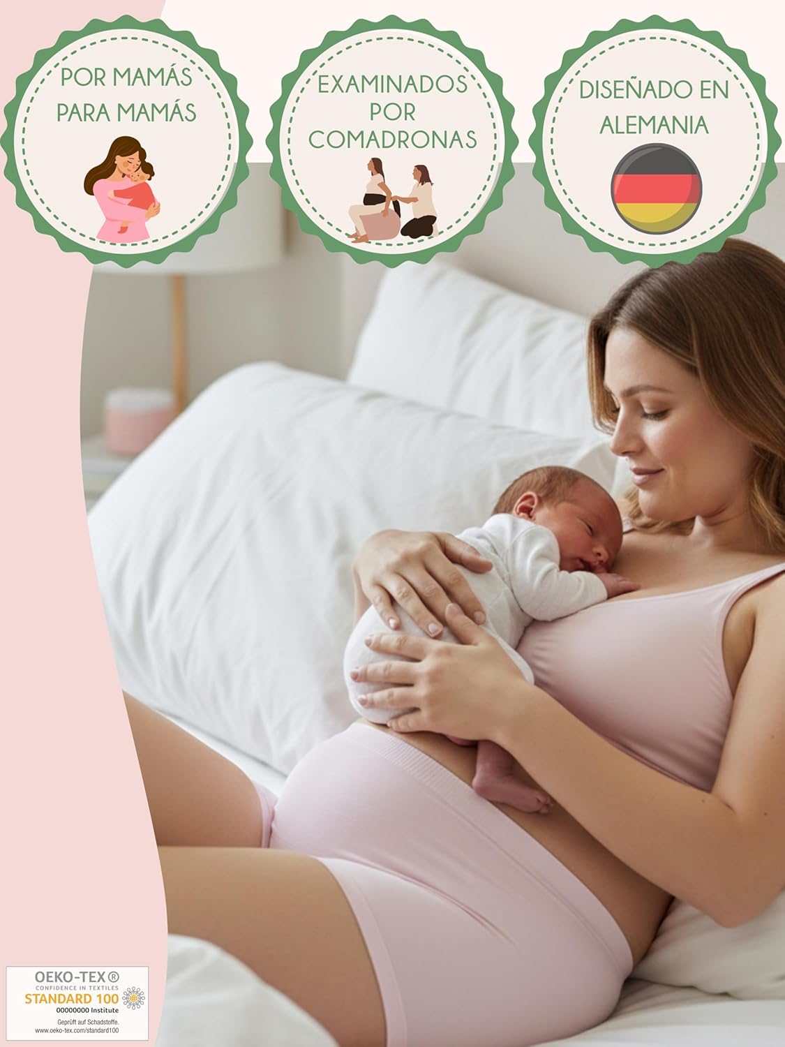 Herzmutter Postpartum Underwear - Pack of 7 - Postpartum Underwear - Post C-section - Briefs-Moms Panties - 9400