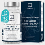 Intestinal Probiotics & Prebiotics - 30x Bacterial Strains - 120 Billion CFU - Intestinal Prebiotics & Probiotics With Zinc - For Women & Men Probiotics - 90 Capsules