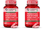 Carbamide Forte Women’s Probiotics Supplement 60 Billion CFU | Vaginal Probiotics & Gut Health Supplements with Cranberry Extract | 60 Veg Capsules (Pack of 2)