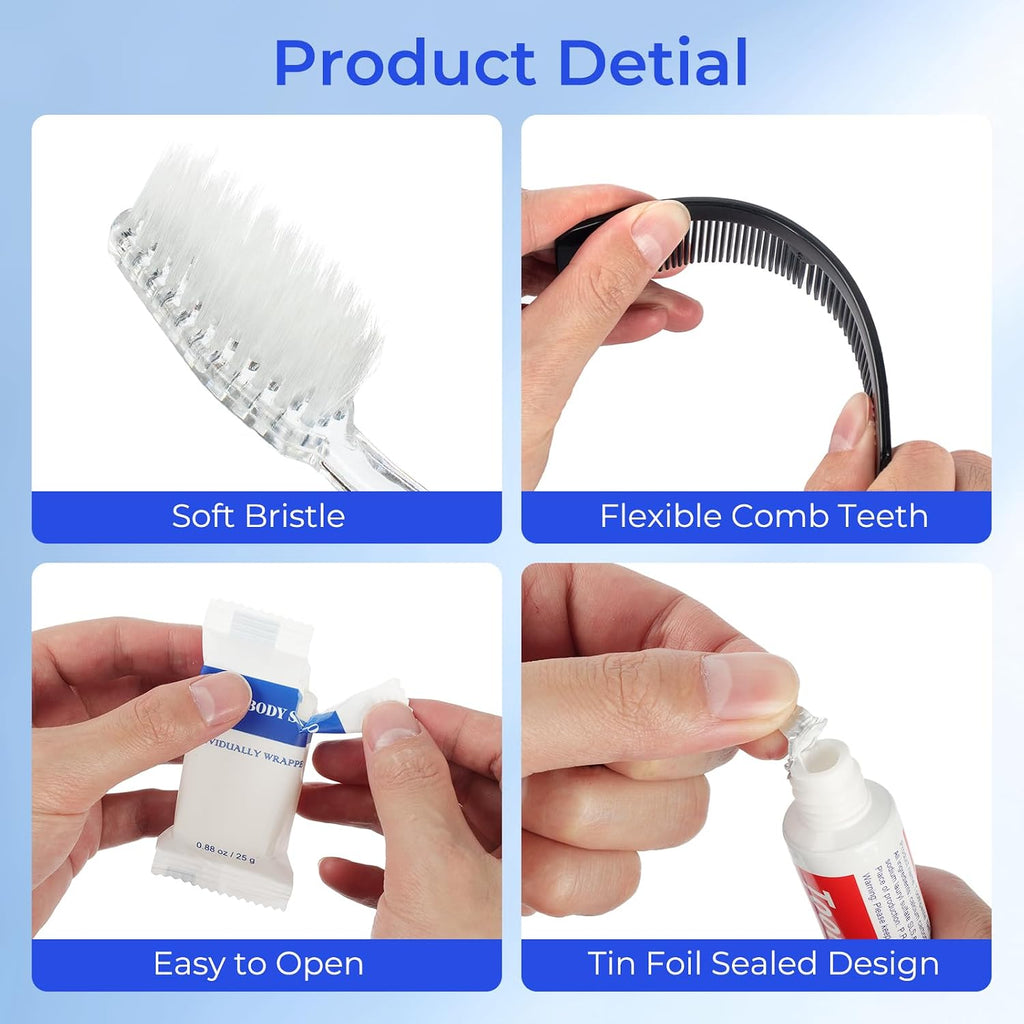 Travel Size Toiletries Bulk Homeless Care Package Supplies Toiletry 40 Pack