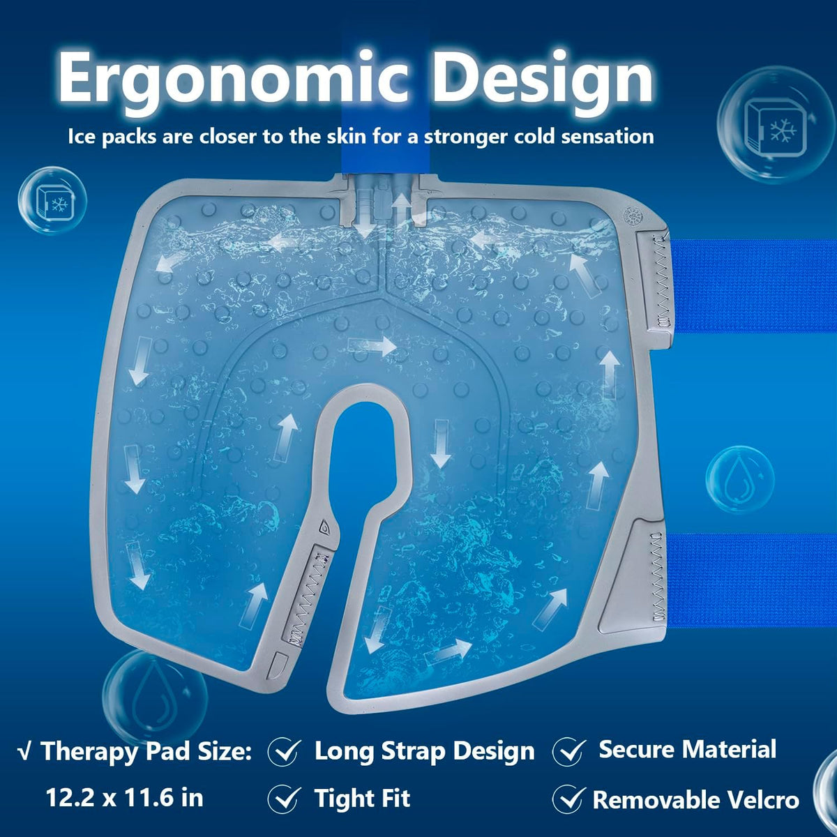 Cold Therapy Machine, Programable Ice Therapy Machine, for Knee Replacement, Post-Surgery Recovery, ACL, Pain Relief, for Sports Injuries, Sprains, Reduce Swelling, Knee Pad