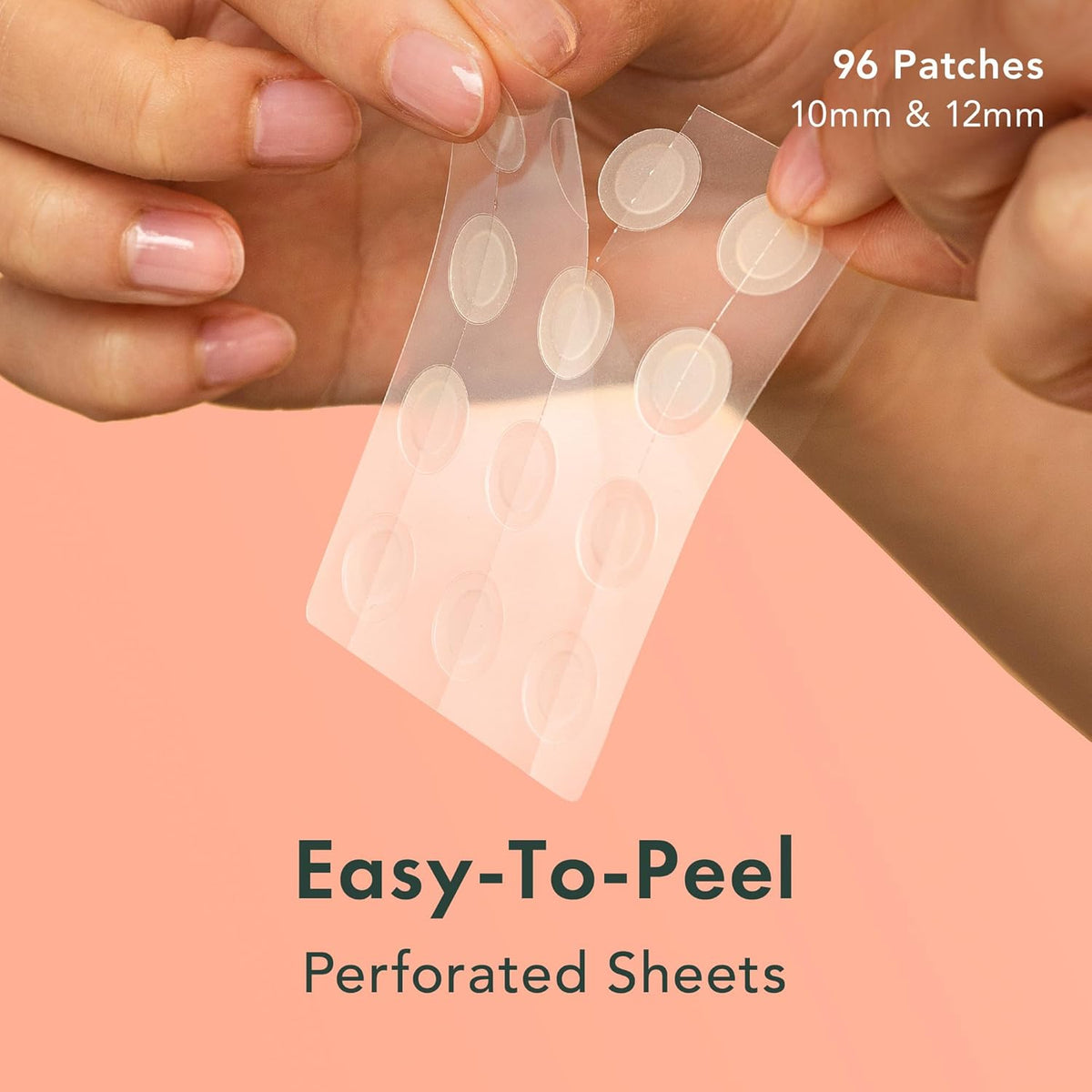 Rael Miracle Invisible Spot Cover Hydrocolloid Acne Pimple Patches (96 Ct) | Ultra-Thin Patch for Face, Absorbs Fluid From Blemishes, Facial Sticker, Korean Skin Care, Pore Care, 2 Sizes