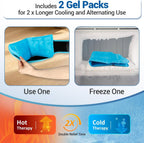 Comfytemp Ankle Ice Pack Wrap Brace for Swelling, Foot Pain Relief Reusable | FSA Eligible HSA, 2 Gel Ice Packs for Injuries Reusable, Hot Cold Compress for Plantar Fasciitis Relief, Achilles Tendonitis,
