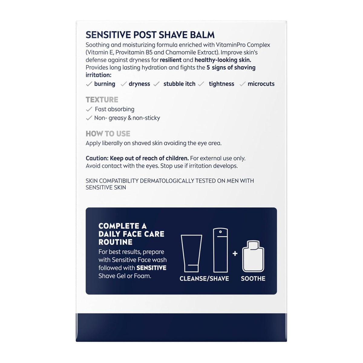 NIVEA MEN Sensitive Post Shave Balm, After Shave Balm for Men, 3.3 FL OZ