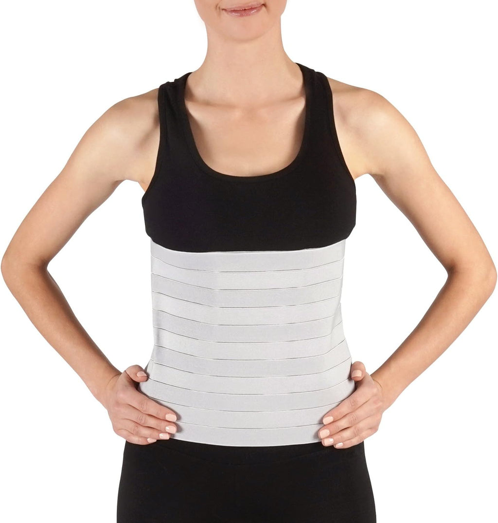Soles Compression Abdominal Binder | Post-Surgical and Postpartum Support | Adjustable Belly Wrap Supports Muscle & Skeletal Stability | Unisex | One Size Fits All