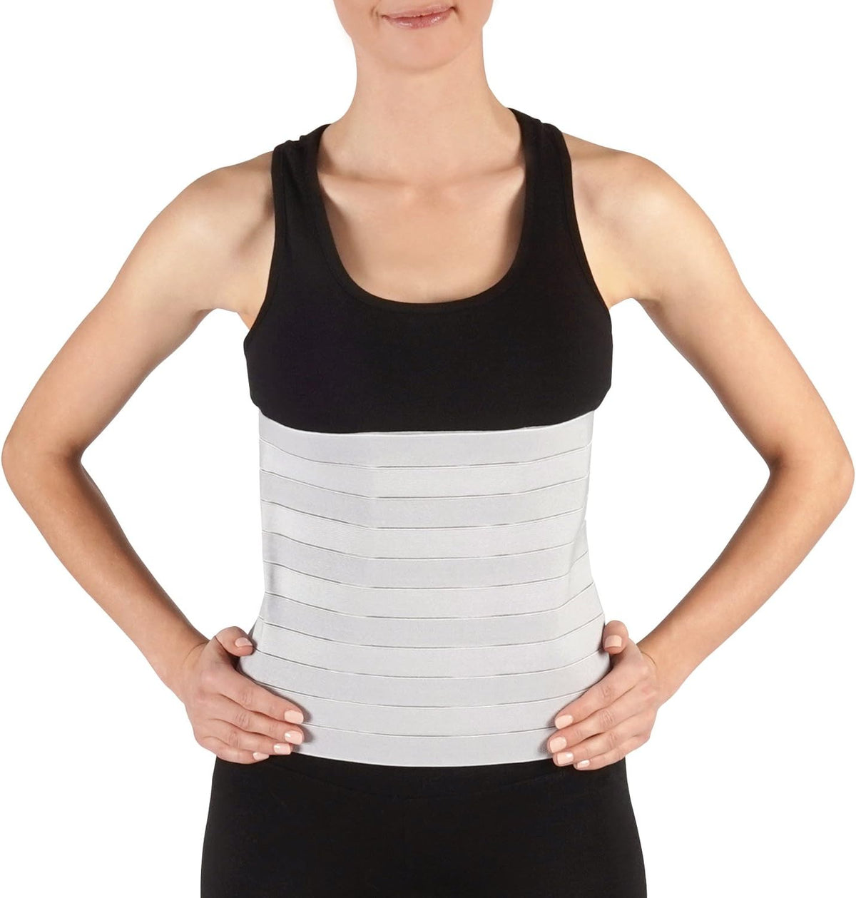 Soles Compression Abdominal Binder | Post-Surgical and Postpartum Support | Adjustable Belly Wrap Supports Muscle & Skeletal Stability | Unisex | One Size Fits All