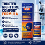 Anti Snore Spray for Adults, Fast-Acting Snore Stopper Spray for Quiet Sleep, Supports Comfortable Nighttime Breathing, Throat Spray Alternative to Mouth Tape, Nasal Strips and Mouthpiece, 1.01 Fl Oz | Fast-Acting Formula, Easy-to-Use Spray