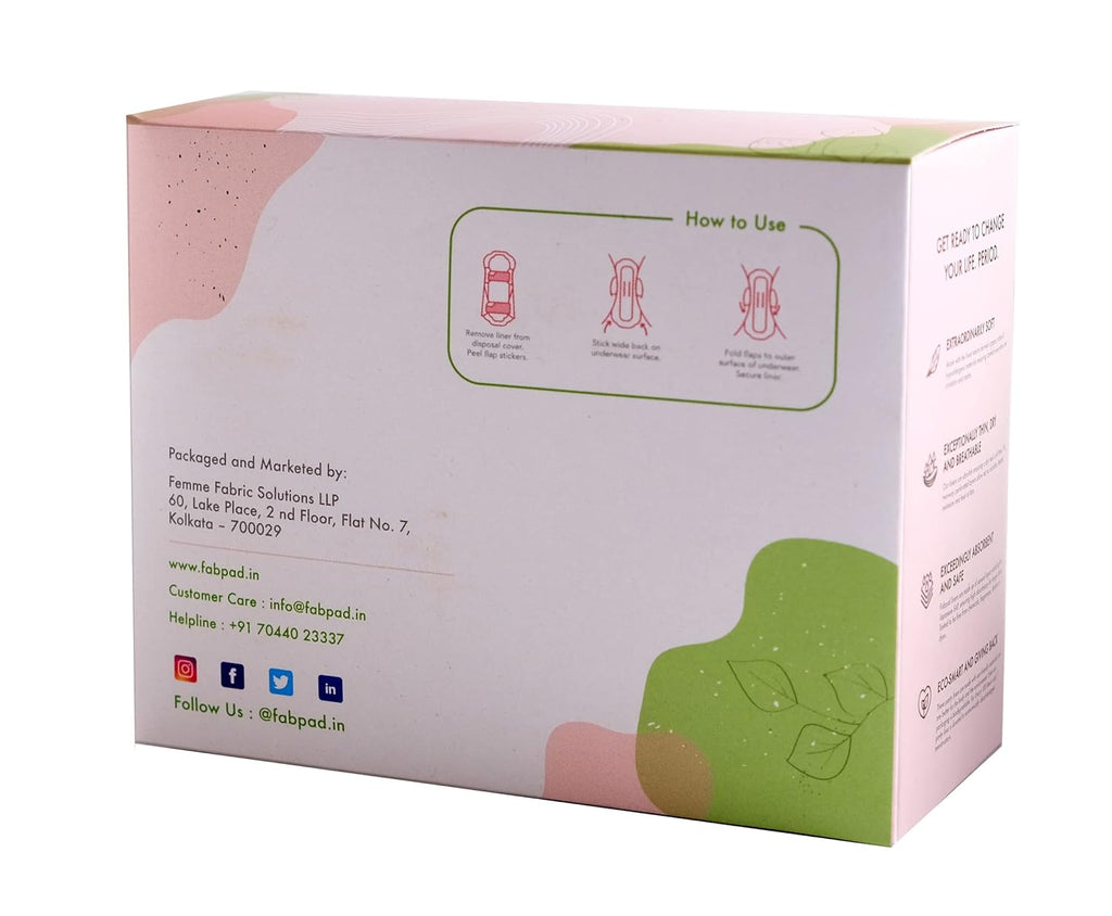 FabPad Organic Cotton Panty Liners Ultra Thin Rash Free Biodegradable Eco-Friendly Everyday Pantyliners (Pack of 80)
