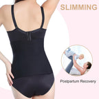Postpartum Recovery Belly Band, C-Section Recovery Tummy Control Waist Trainer, Seamless High-Waisted Double Steel Bone Postpartum Girdle Shapewear