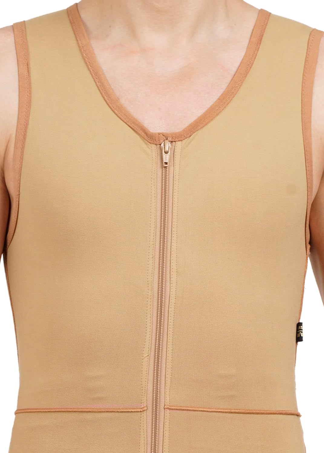 Medical Compression Bodysuit for Men upto Mid-Thigh | SLEEVELESS | HIGH COMPRESSION | Medical Compression Garment | Full Body Shapewear | Post Surgical Support