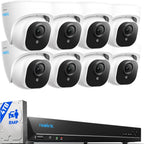 Reolink 16CH 4K PoE Surveillance Cameras Kit, 8X 8MP People/Vehicle Detection Outdoor Security IP Cameras, H.265 4K NVR with 4TB HDD, Night Vision, 24/7 Recording, RLK16-800D8