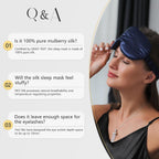 ZIMASILK Adjustable 22 Momme 100% Pure Mulberry Silk Sleep Mask | 3D Contoured Cup Eye Mask, Soft Breathable Blindfold for Women Men, Perfect Blocks Light for Sleeping (Black)