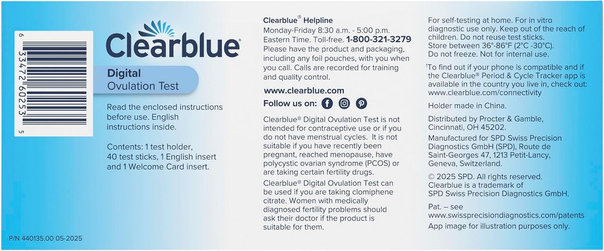Clearblue Ovulation Test with Clear Digital Results, Over 99% Accurate at Detecting LH Surge, 40 Ct
