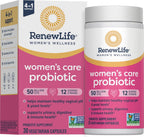 Renew Life Women's Probiotic - Ultimate Flora Women's Vaginal Probiotic Supplement - Gluten, Dairy & Soy Free - 50 Billion CFU - 30 Vegetarian Capsules