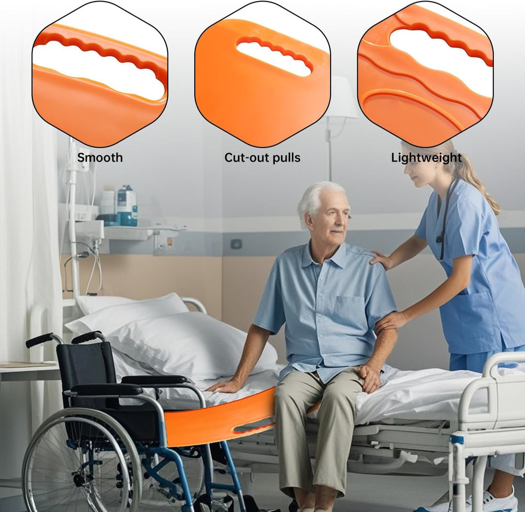 Transfer Board and Slide Board for transferring, Sliding Board Transfer to Wheelchair ，Patient Transfer ，Transfer Boards from Wheelchair to Car, Toilet, Tub, Slide Sheet, （Patented Product）