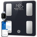 GE Smart Scale for Body Weight BMI Body Fat, Digital Bluetooth Scale 400lb | 13 Body Composition Monitor Health Analyzer for Home Gym, Accurate Bathroom Scale, App Sync Weighing Capacity Black 11inch