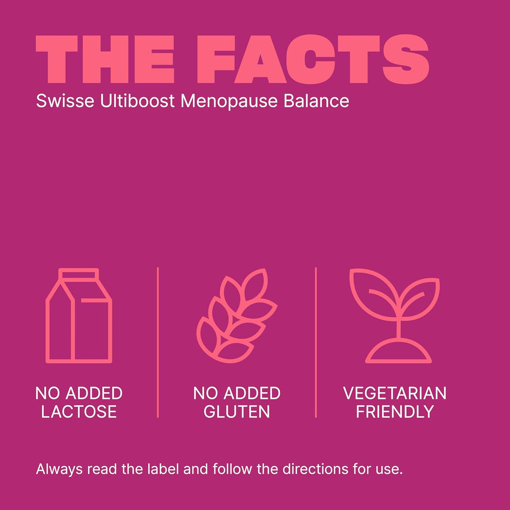 Swisse Ultiboost Menopause Balance - Helps Relieve Symptoms Including Hot Flushes & Night Sweats - 60 Tablets