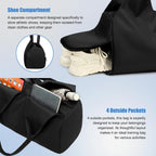 Forestfish Gym Bag For Women With Shoes Compartment & Wet Dry