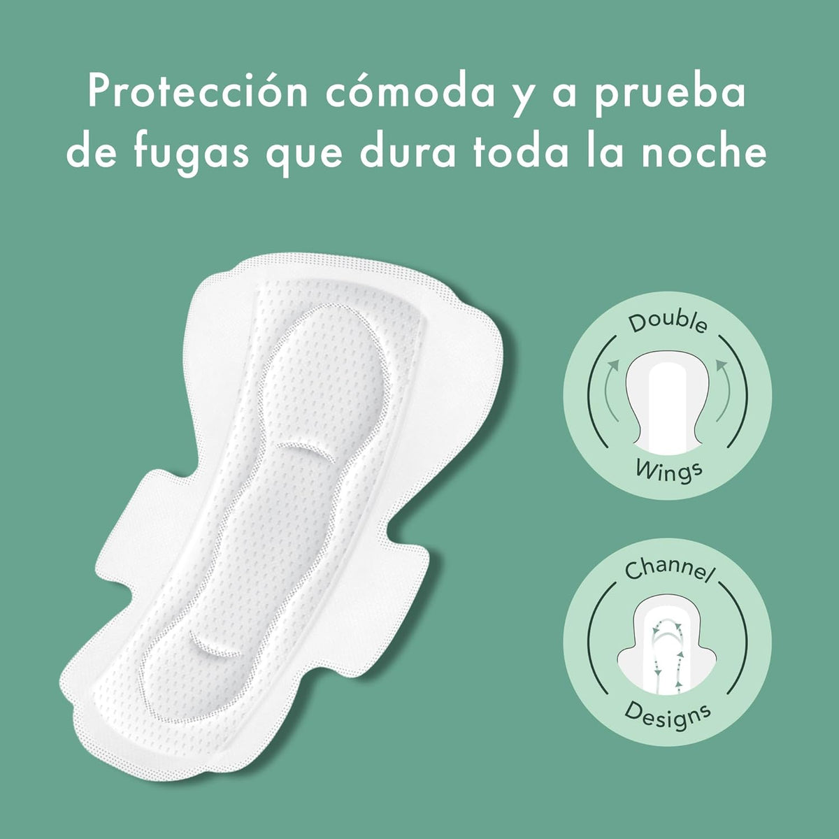 Rael Sanitary Pads for Women, Organic Cellulose Cotton Cover, Menstrual Pads with Wings, Feminine Care, Sanitary Napkins, Great Absorbency, Unscented (Large, 24 Pack)