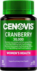 Cenovis Cranberry 30,000 30 Capsules - Maintains Urinary Tract Health - Helps Reduce Occurrence of Medically Diagnosed Cystitis - Supports General Wellbeing