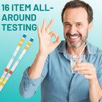 150 Pieces 16 in 1 Water Test Strips, Pool and SPAs Water Test and Drinking Water, Water Test Strips Kit with 16 Parameters, Total Hardness Analysis, pH Test, Alkalinity