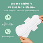 Rael Sanitary Pads for Women, Organic Cellulose Cotton Cover, Menstrual Pads with Wings, Feminine Care, Sanitary Napkins, Great Absorbency, Unscented (Large, 24 Pack)