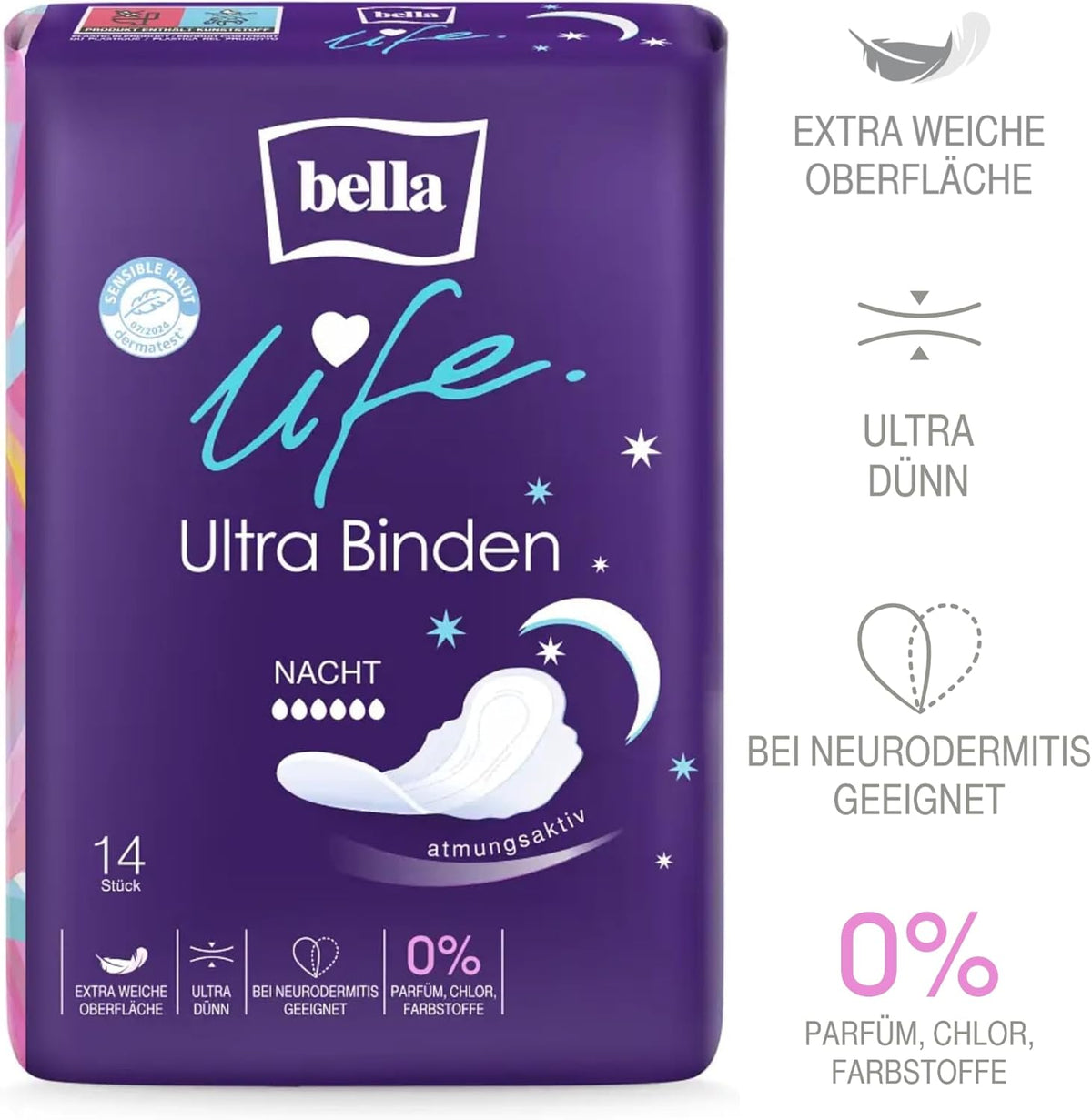 Bella Sanitary Pads Breathable 14 pieces 70 pieces