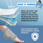 TEAWOO Moisturizing Heel Socks - 6 Pairs for Dry Cracked Feet | Toeless Gel Socks for Hydration and Repair, Soften and Hydrate Dry Cracked Feet Heels, Gel Socks for Dry Cracked Feet