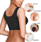 KUMAYES Postoperative Sports Bra, Front Closure Sports Bra for Post Operative with Back Support Running Seamless Yoga Fitness