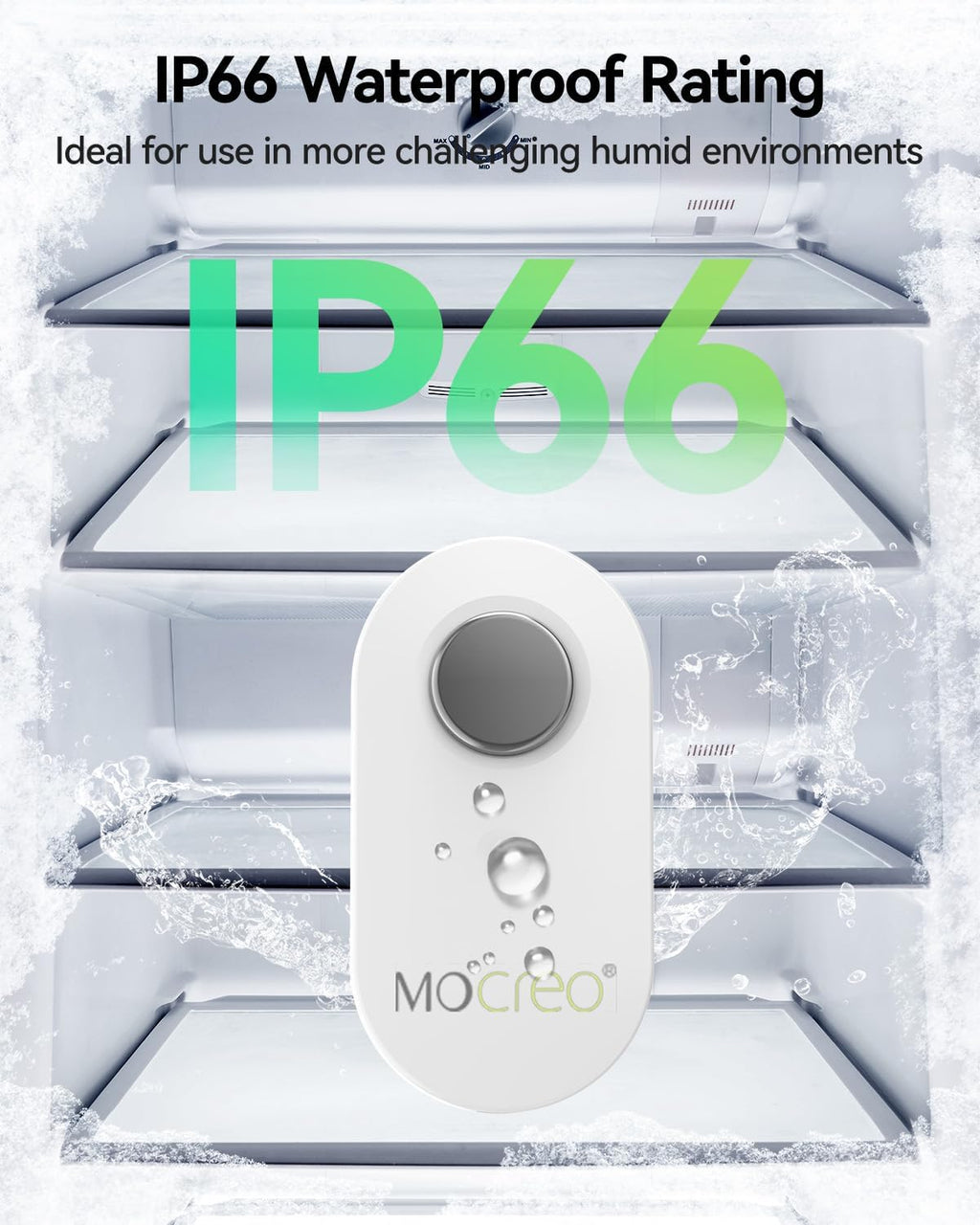 WiFi Remote Thermometer Freezer Alarm, 1/3 Mile Long Range, IP66 Waterproof, App Email Alert, with Digital Monitor Hub, 2 Smart Wireless Temperature Sensors for Fridge, RV, Greenhouse