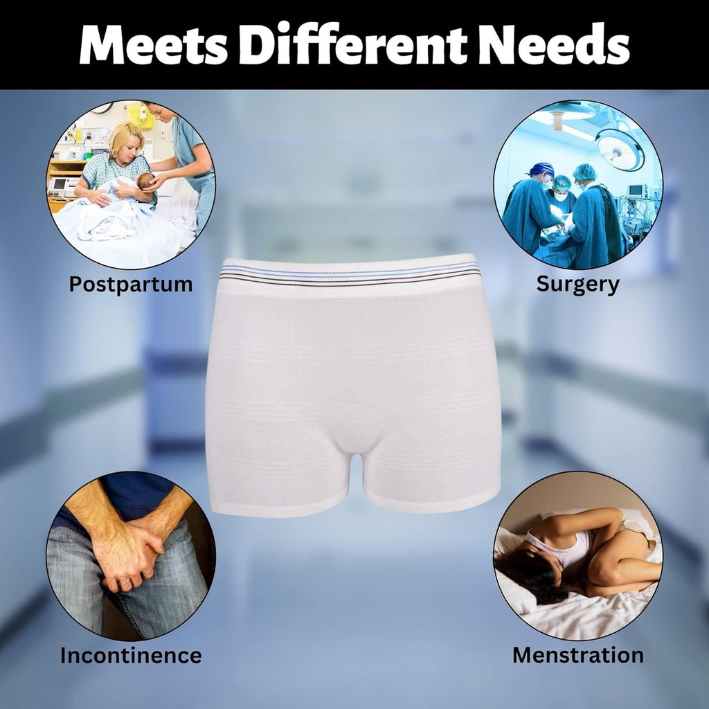 5 Pack Mesh High Waist Knit Underwear for Postpartum and Incontinence Size (M/L)