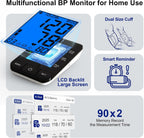 Automatic Upper Arm Blood Pressure Monitor for Home Use with 9-17&13-21 in | L/XL/Extra Large Cuff, FSA&HSA Eligible Accurate Portable Fit Big Arms BP Machine