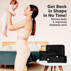 3 in 1 Postpartum Belly Support Recovery Wrap Band (Midnight Black, M/L) | Postpartum Belly Band, After Birth Brace, Slimming Girdles, Body Shaper Waist Shapewear, Post Surgery Pregnancy Belly Support