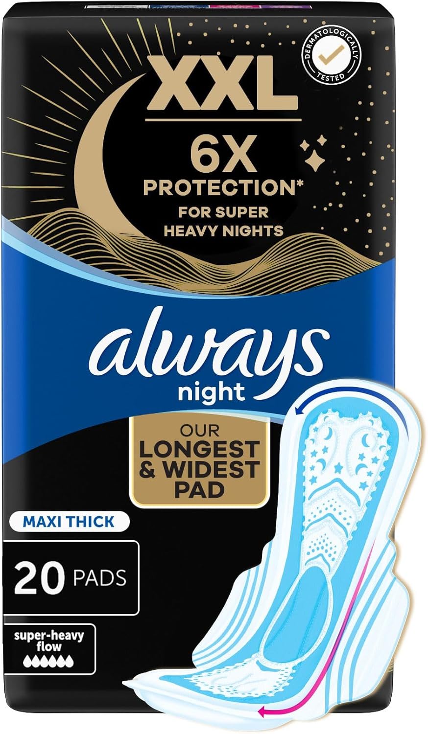 Sanitary Pads With Wings Overnight 20 pieces