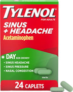 Tylenol Sinus + Headache Daytime Non-Drowsy Relief Caplets, 24 Ct
