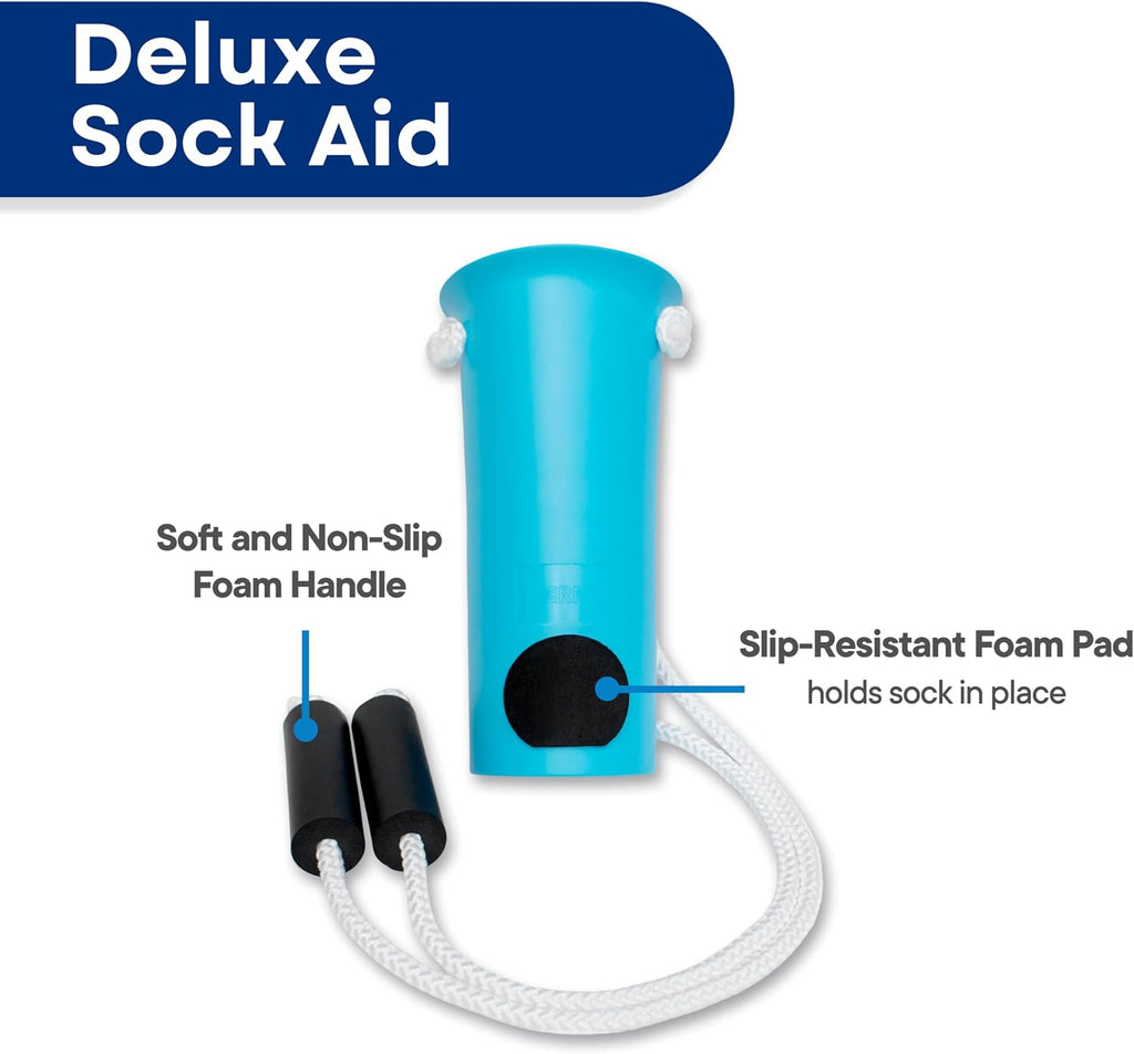 RMS Sock Aid Kit for Men and Women with Limited Mobility | Easy On Easy Off Sock Aid for Putting On and Removing Socks or Stockings Without Bending Down or Reaching Your Feet Easily