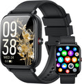 Smart Watch for Men Women, Fitness Tracker (Answer/Make Call), 1000 mAh Battery, 120+ Sport Modes, Step Counter/Sleep Monitor Fitness Watch, Smartwatch for Android/iPhone (Black)