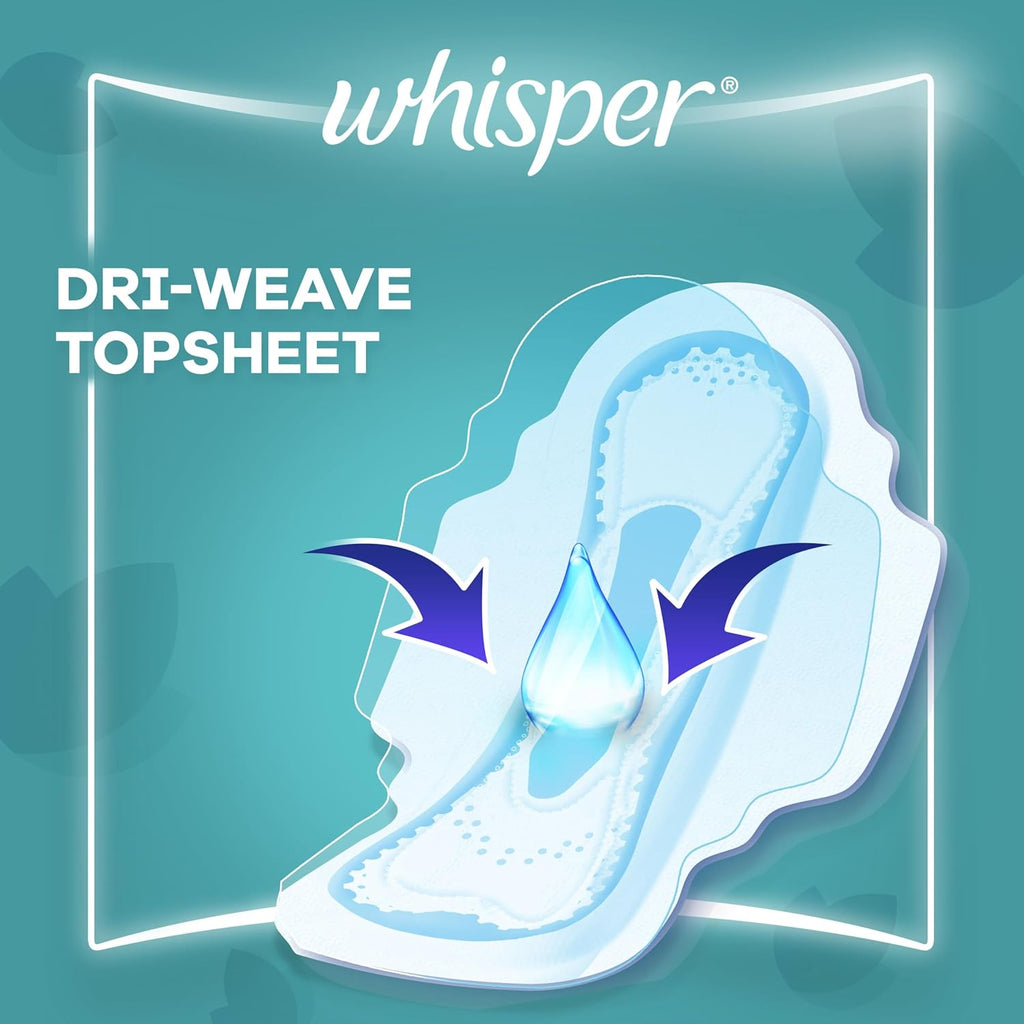 WHISPER Heavy Flow and Overnights Wings 8PK
