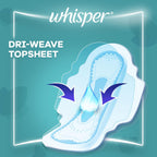 WHISPER Heavy Flow and Overnights Wings 8PK