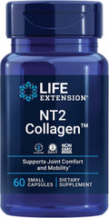 Life Extension NT2 Collagen™, Joint Health Supplement for Joint Comfort & Mobility, Gluten-Free, Non-GMO, 1 Daily, 60 Small Capsules