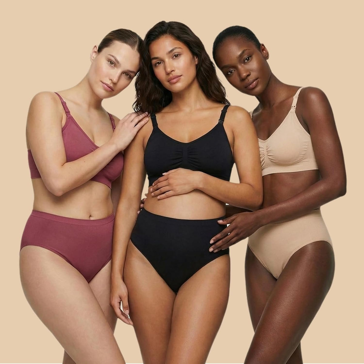 Under Control Nursing Bra 4-Pack - Wireless Maternity & Sleep Bra with Removable Pads - Comfortable Breastfeeding Bra (S-2XL)