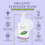 Organyc Feminine Intimate Wash for Sensitive Skin, 250 ml, pH-Balanced Cleanser with Organic Lavender & Botanical Extracts