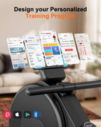 Superun Upgraded Rowing Machines for Home, Magnetic Rowing Machine with 32 Levels, Rower Machine of Quiet Resistance & 300LBS Weight Capacity, Row Machine with LED Monitor, App Supported