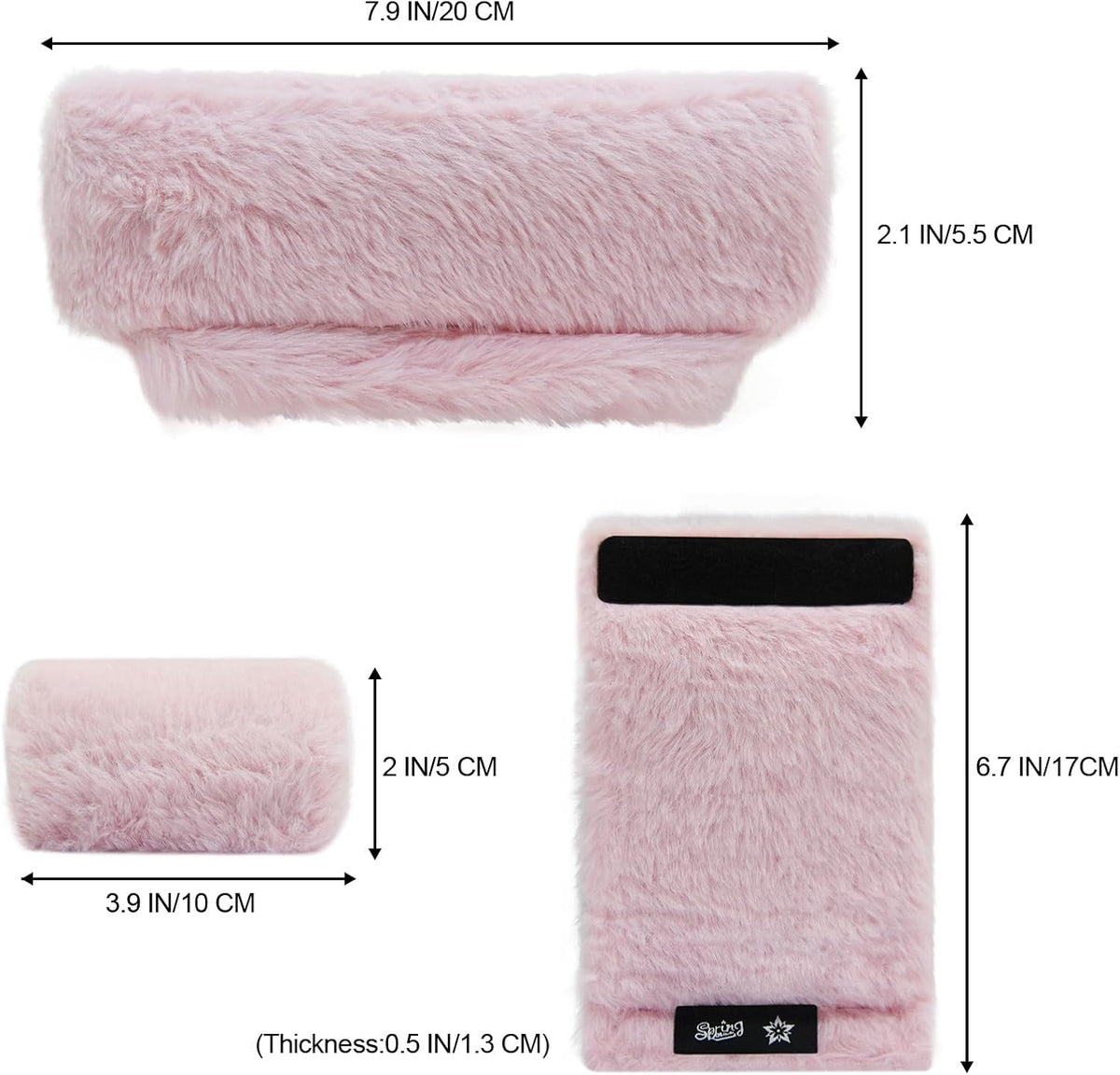 Crutches Padding Fuzzy Crutch Pads for Armpits and Hand Grips | Universal Crutch Fit, Soft Fluffy Cushions, Machine Washable, Underarm and Hand Grip Covers, Pink,crutch cover crutch pillows